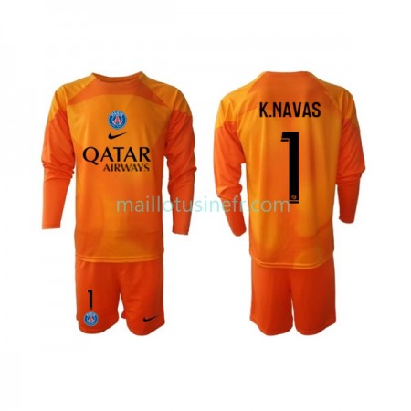Maillot de Foot Paris Saint-Germain Keylor Navas 1 Extérieur Gardien 2022-23 Manches Longues - Enfant Maillot de Foot Paris Saint-Germain Keylor Navas 1 Extérieur Gardien 2022-23 Manches Longues - Enfant
